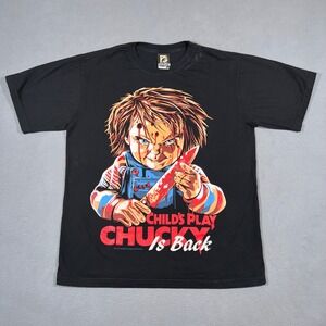 Childs Play Chucky Is Back T-Shirt Black Men Large Black Timber Tag Horror Movie